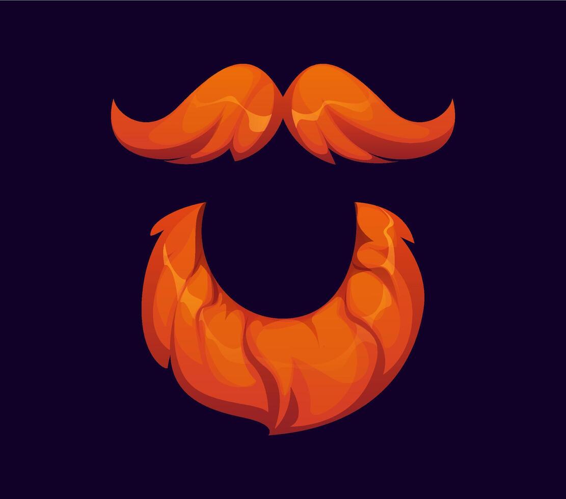 St Patrick day cartoon red beard and mustaches vector