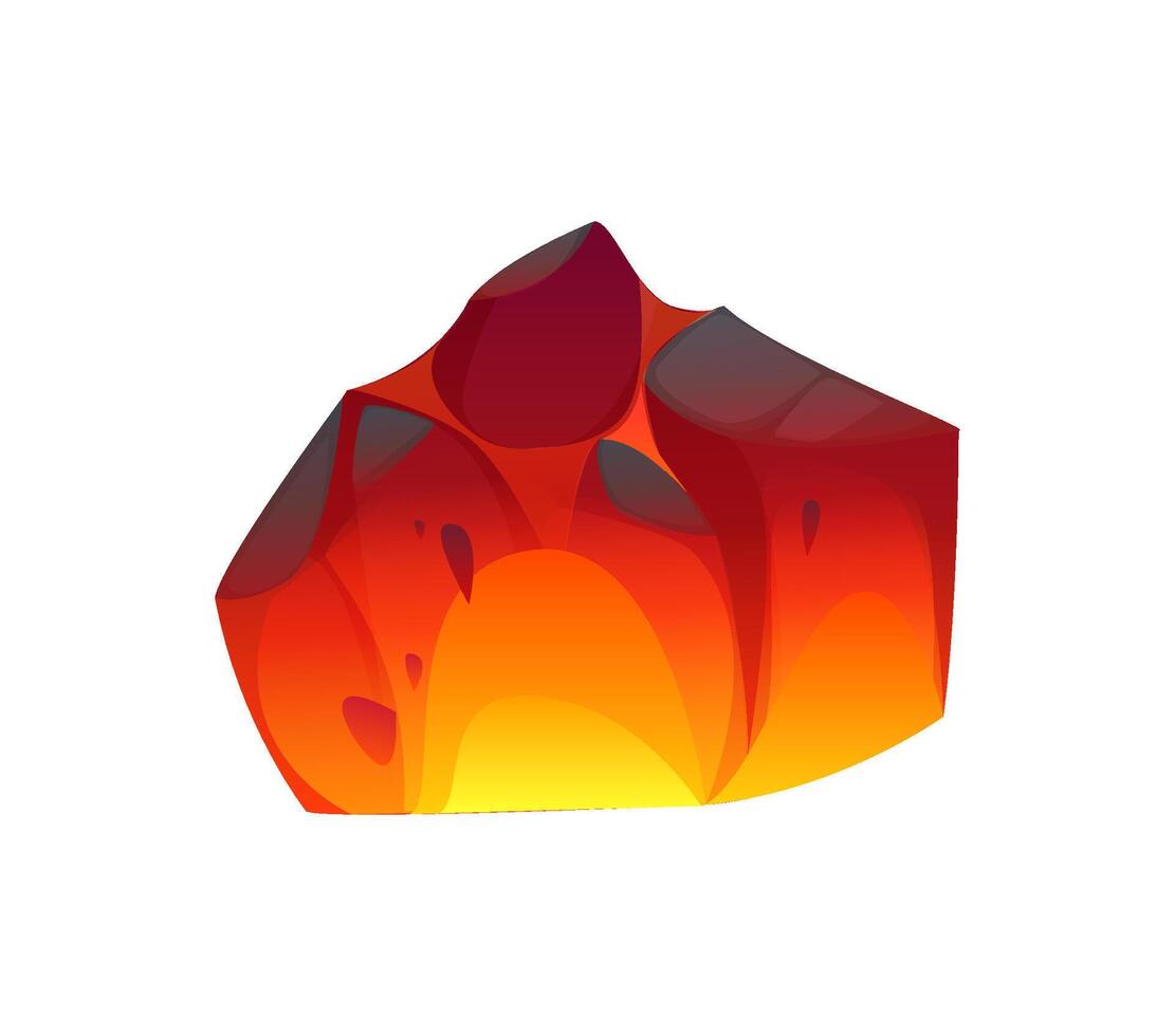 Grill burn hot ember cartoon charcoal single piece vector