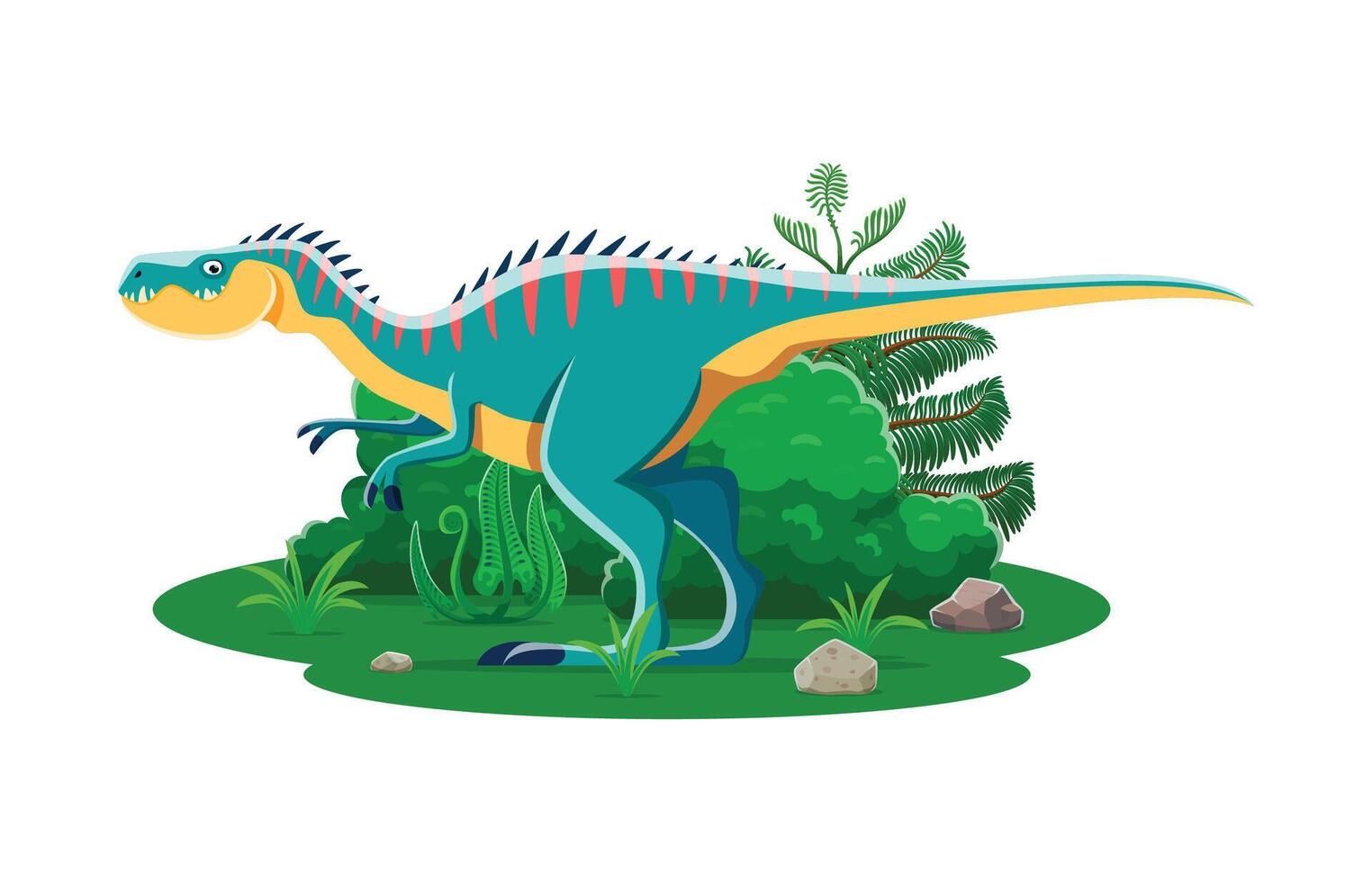 Dubreuillosaurus prehistoric dinosaur character vector