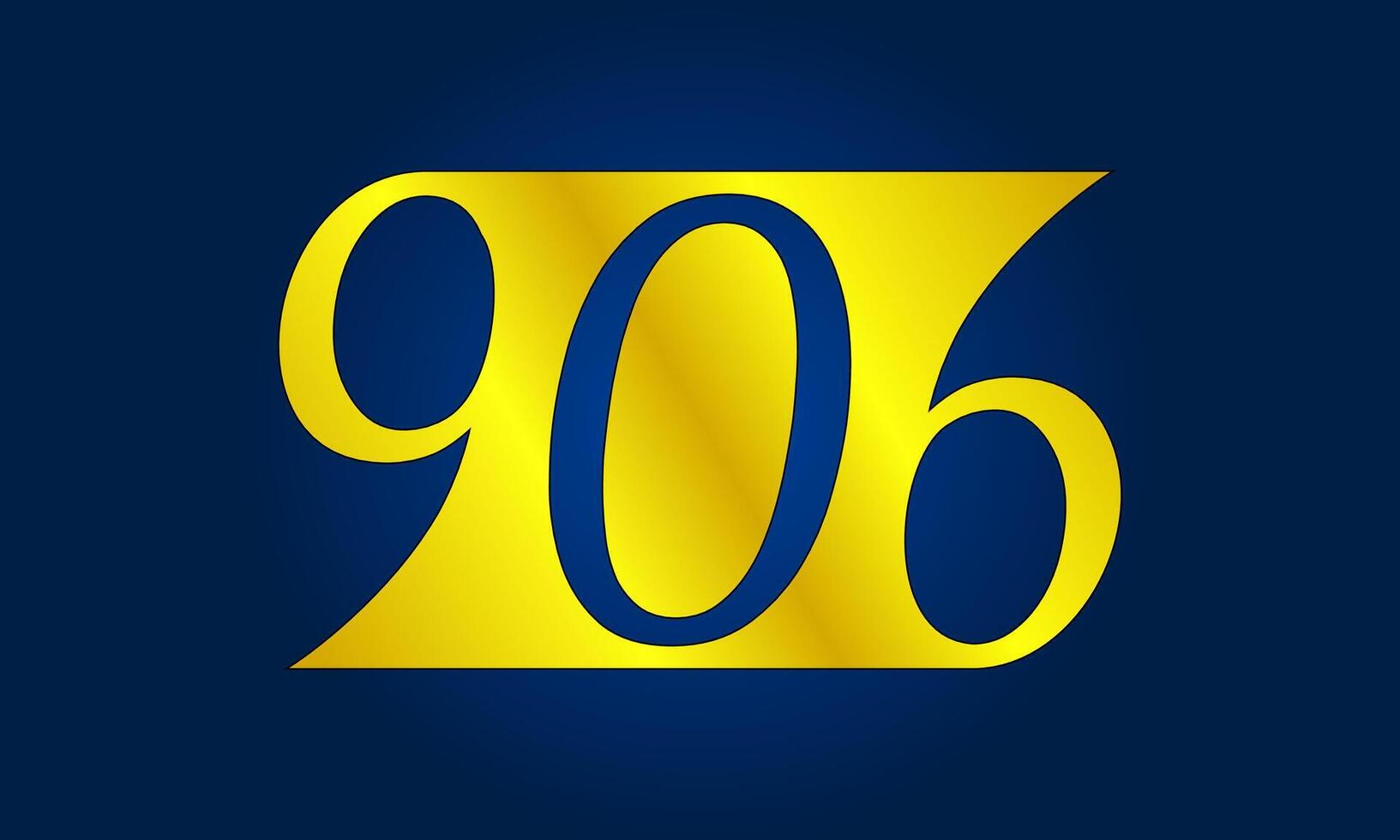 906 Number Logo vector