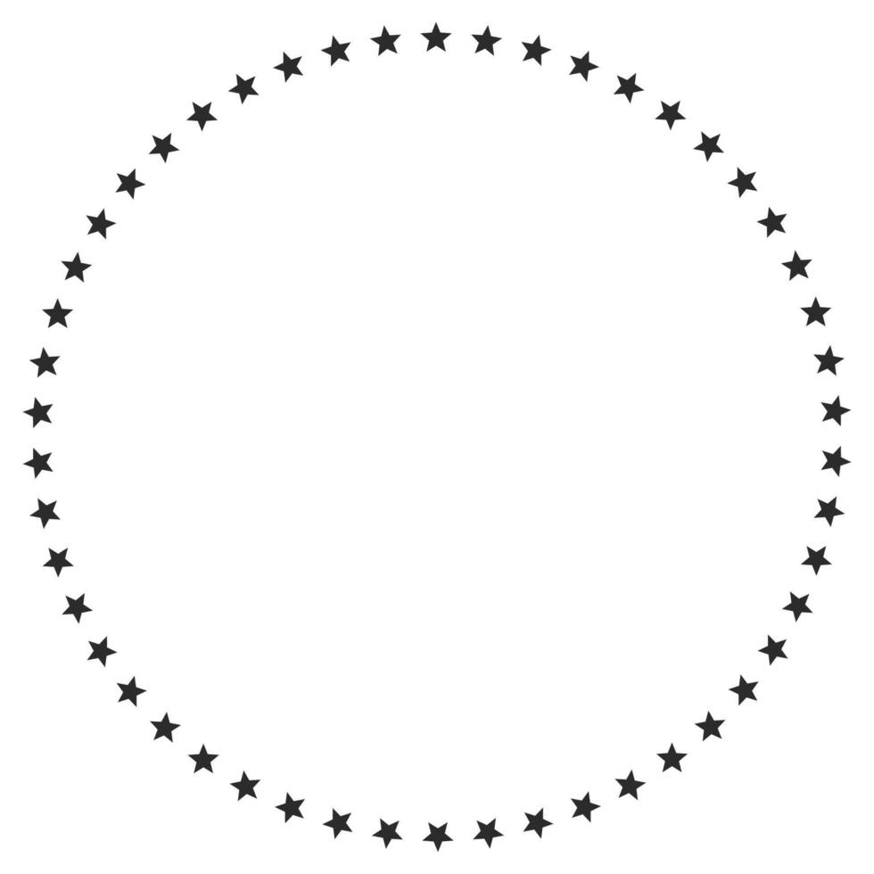 Stars circle icon isolated on white background. vector