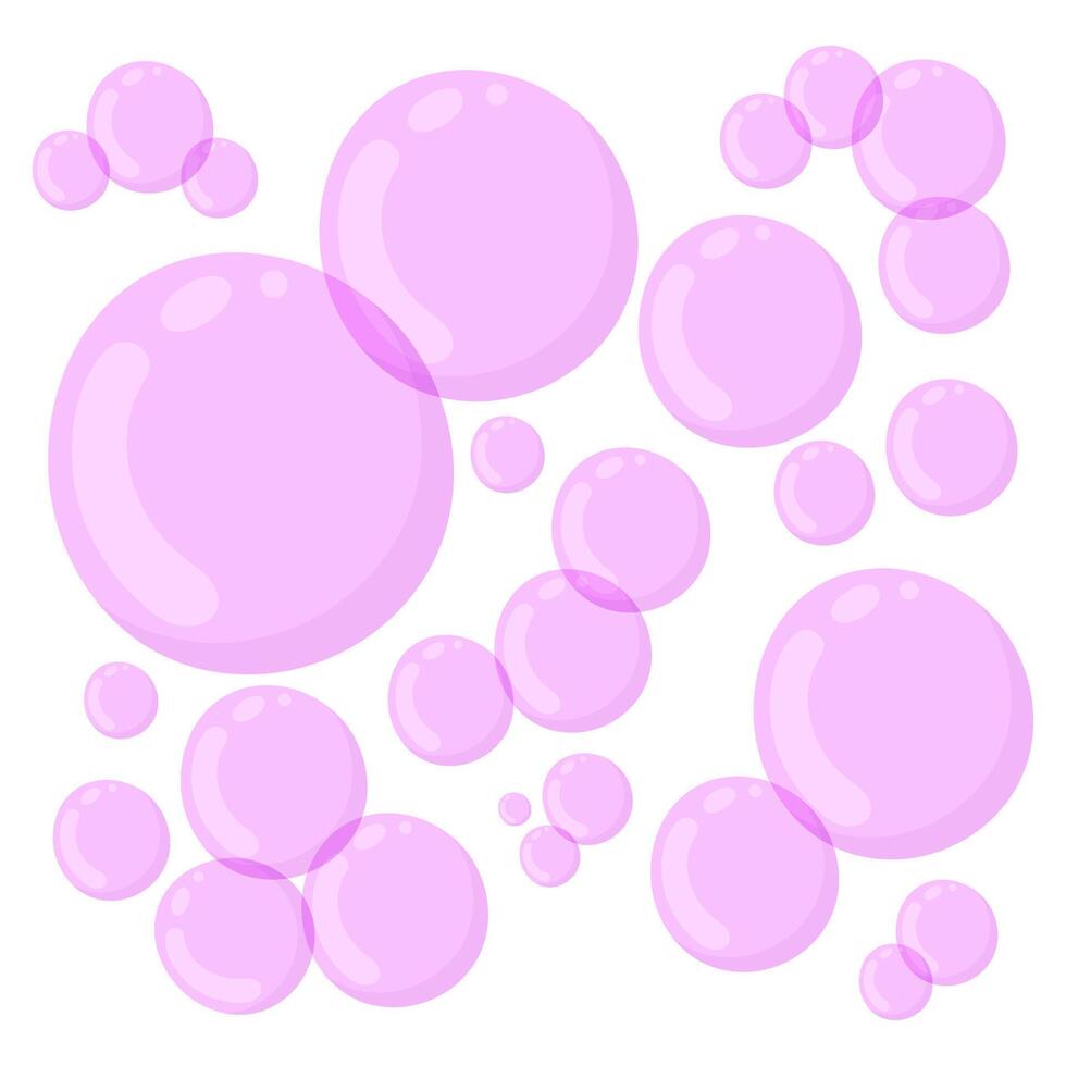 Soap bubble illustration isolated on white background. vector