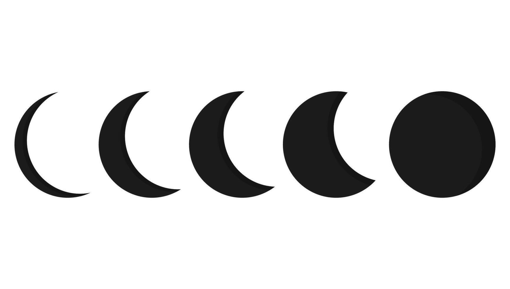 Moon phases icon isolated on white background. vector