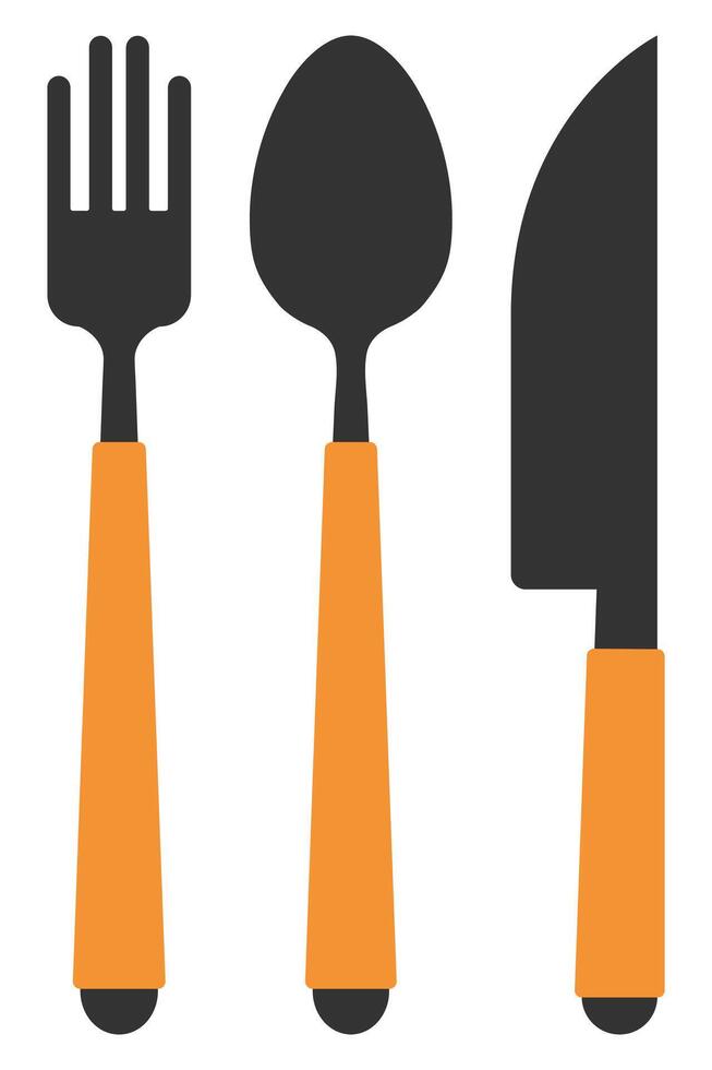 Cutlery flat icon isolated on white background. vector