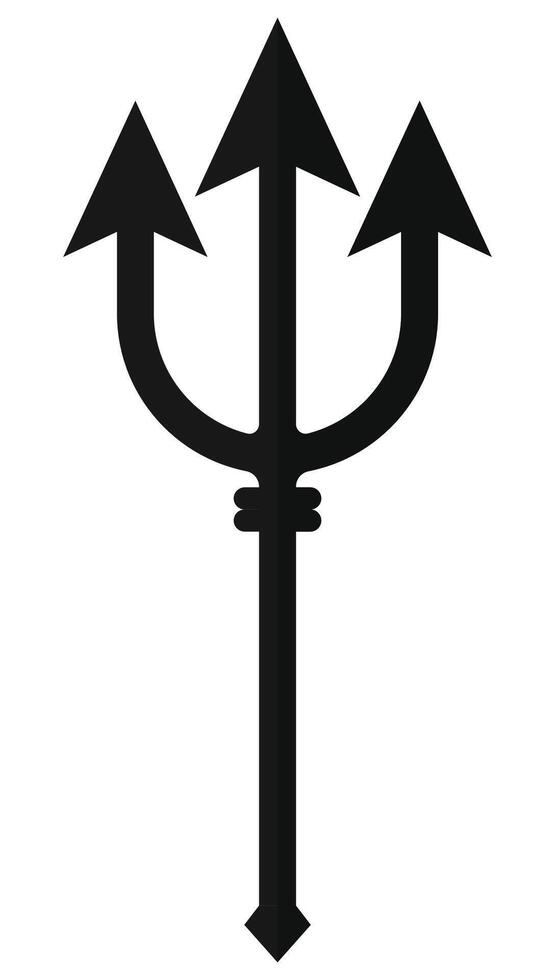 Trident weapon flat icon isolated on white background. vector