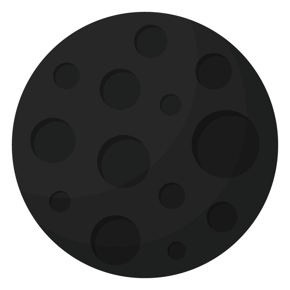Full moon flat icon isolated on white background. vector