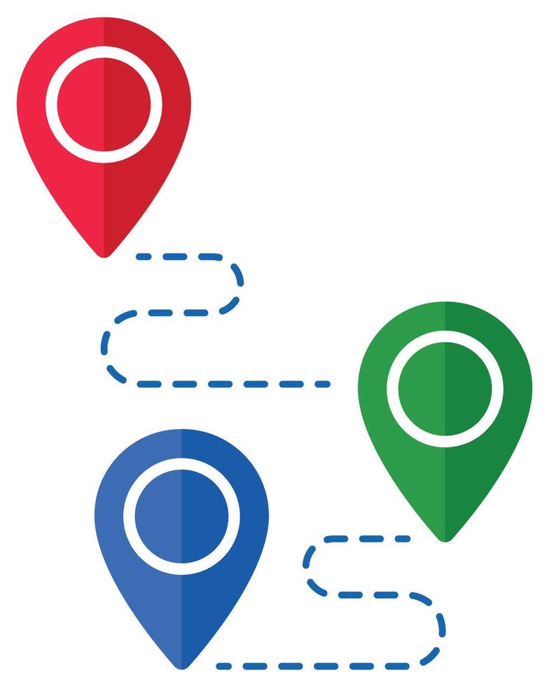 Route location flat icon. vector