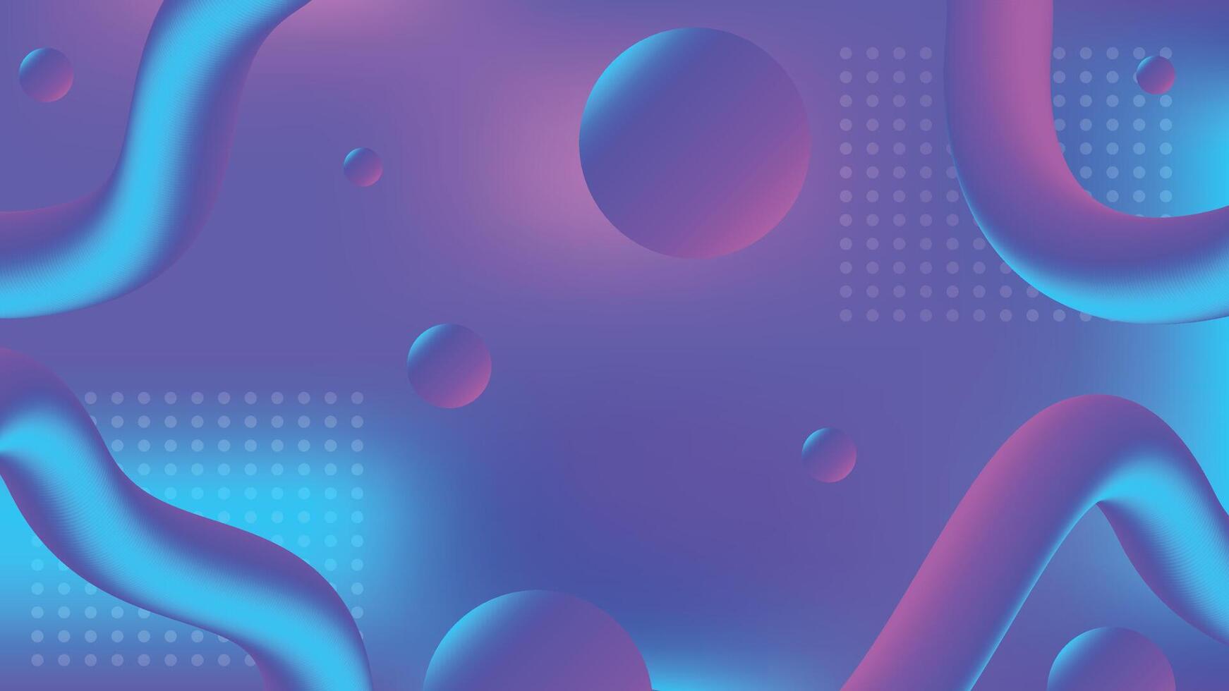 Abstract gradient background, floating spheres, blue purple gradient sphere geometric shapes, technology business concept background vector