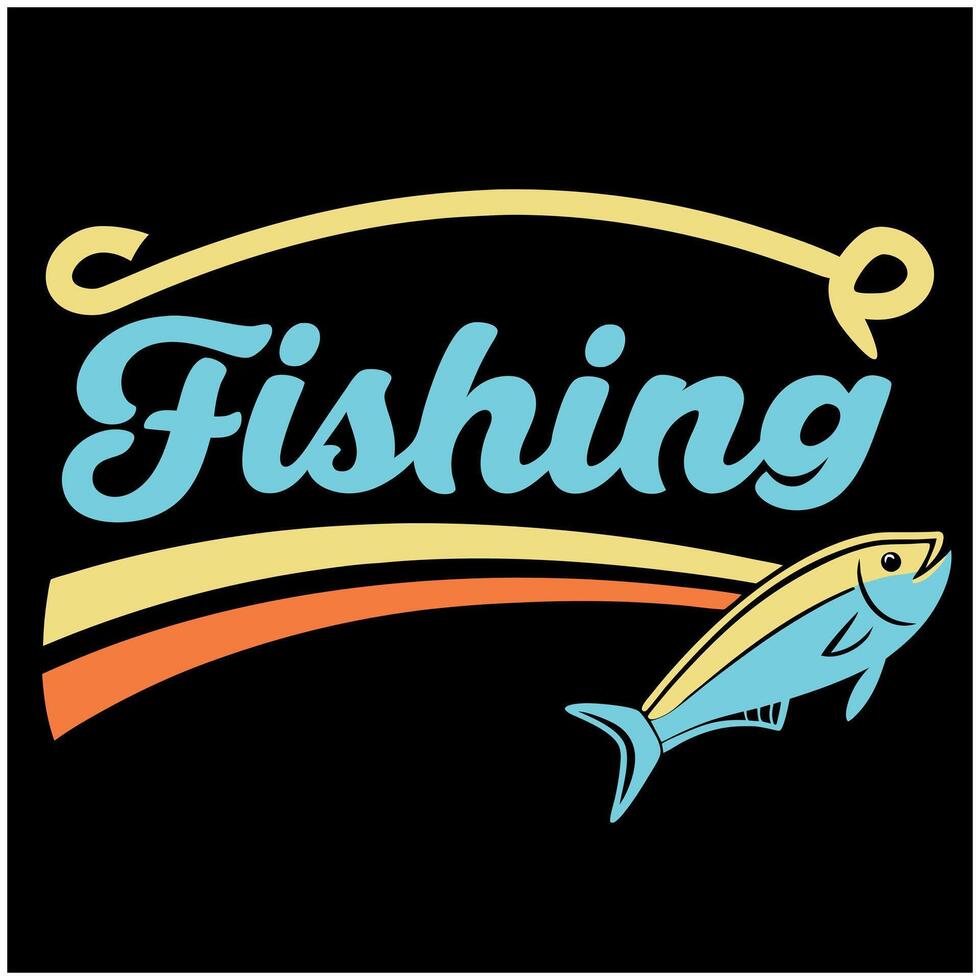 Funny Fishing T-Shirt vector