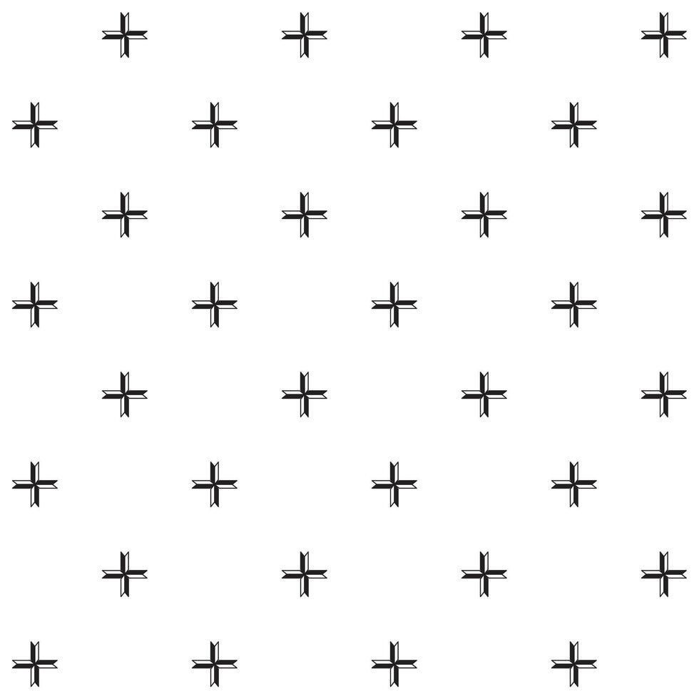 a seamless pattern with crosses on a white background vector