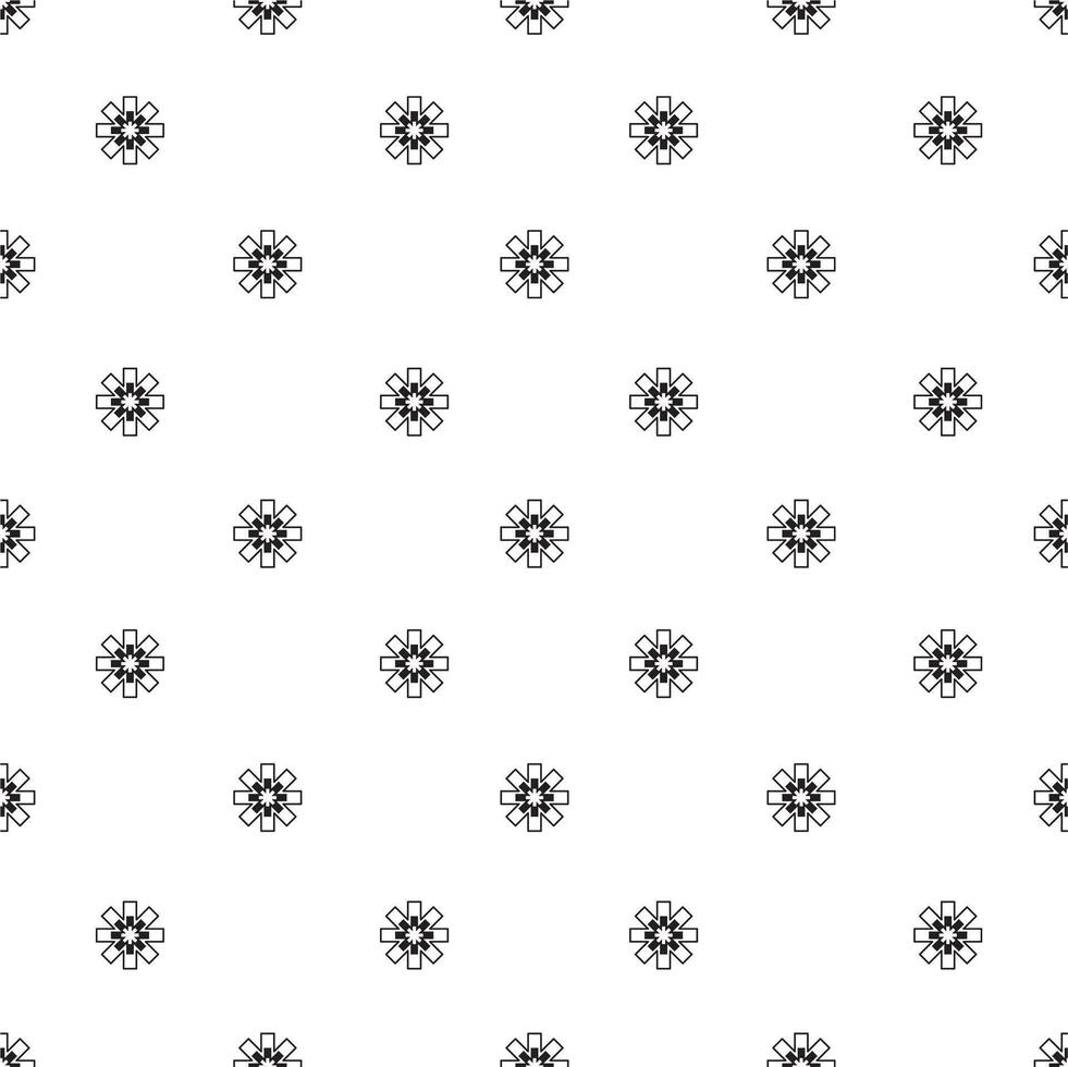 a seamless pattern with a black and white flower vector