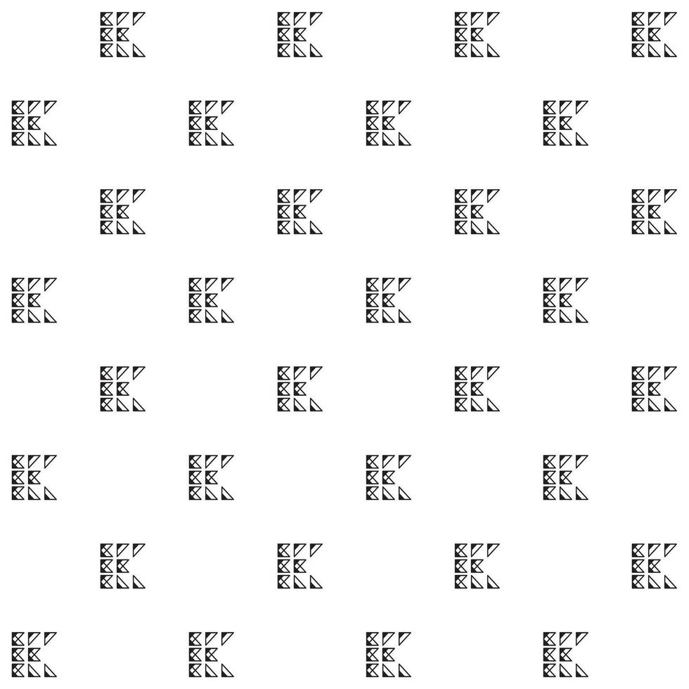 a seamless pattern with the letter k vector