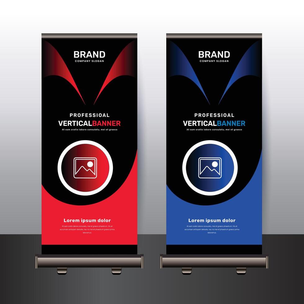 Professional exclusive business rollup banner design template vector