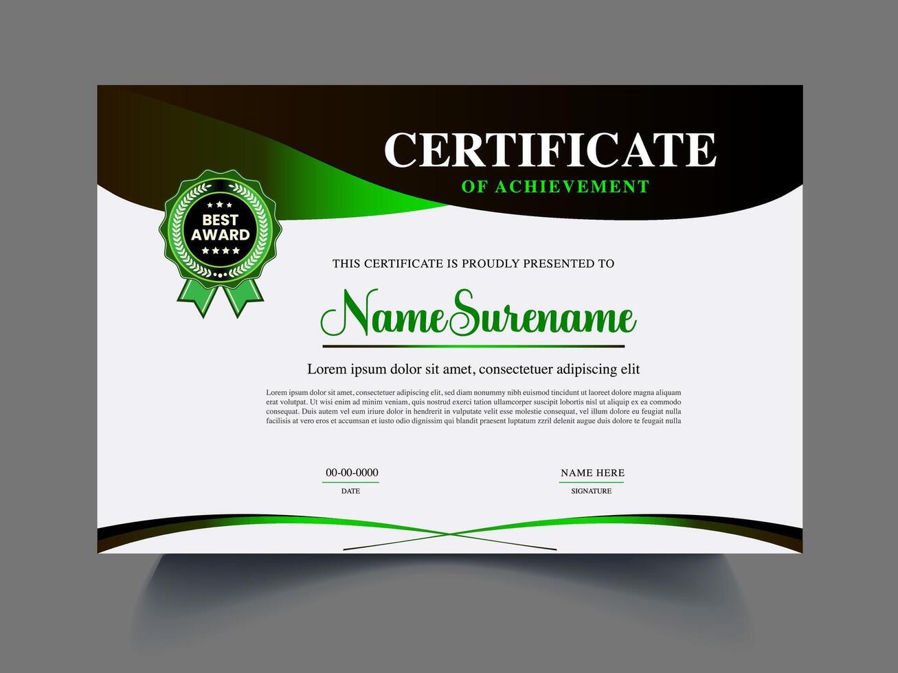 your Certificate design template vector