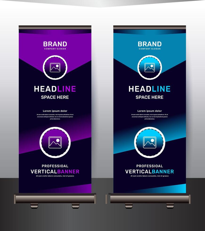 nice Unique company Business rollup banner design vector