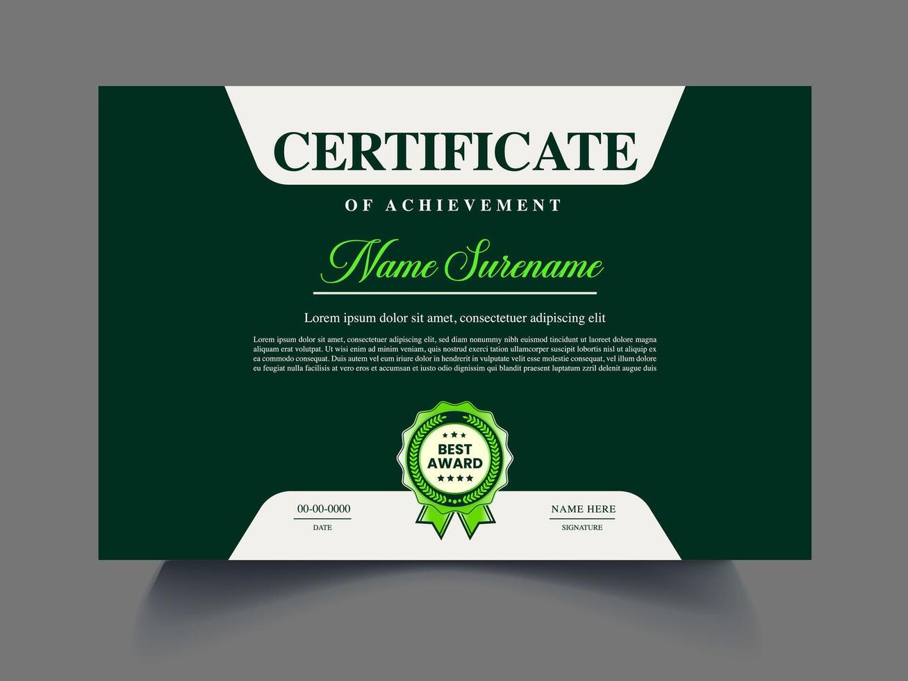 Modern unique Certificate design template idea vector