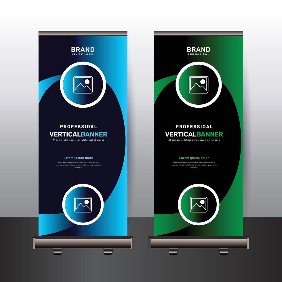 Unique company Business rollup banner design vector