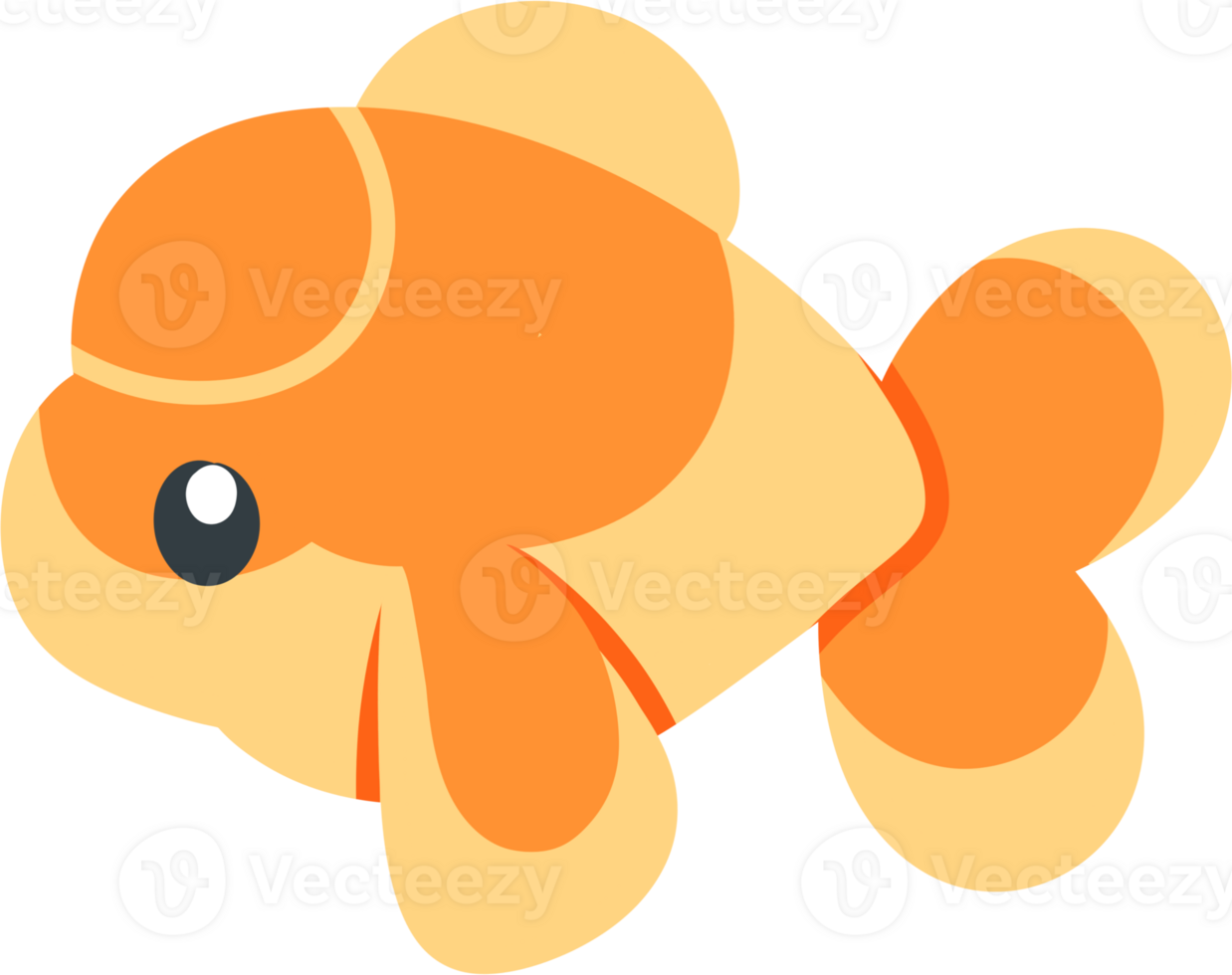 Yellow Cute goldfish png