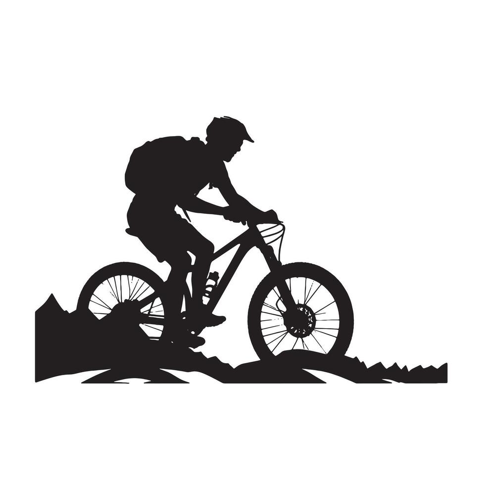 Female Cyclist Silhouette Graphic Art design vector