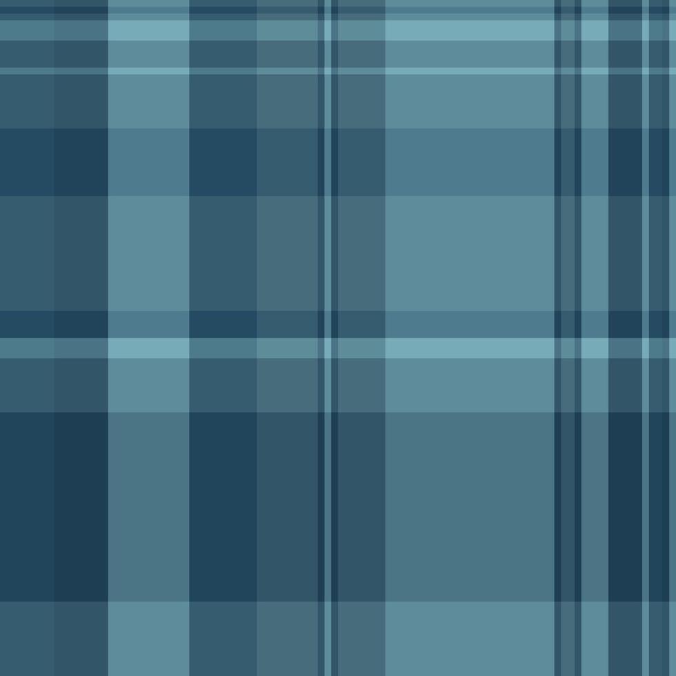 Trade textile tartan, quilt texture fabric pattern. Flooring background seamless plaid check in cyan color. vector