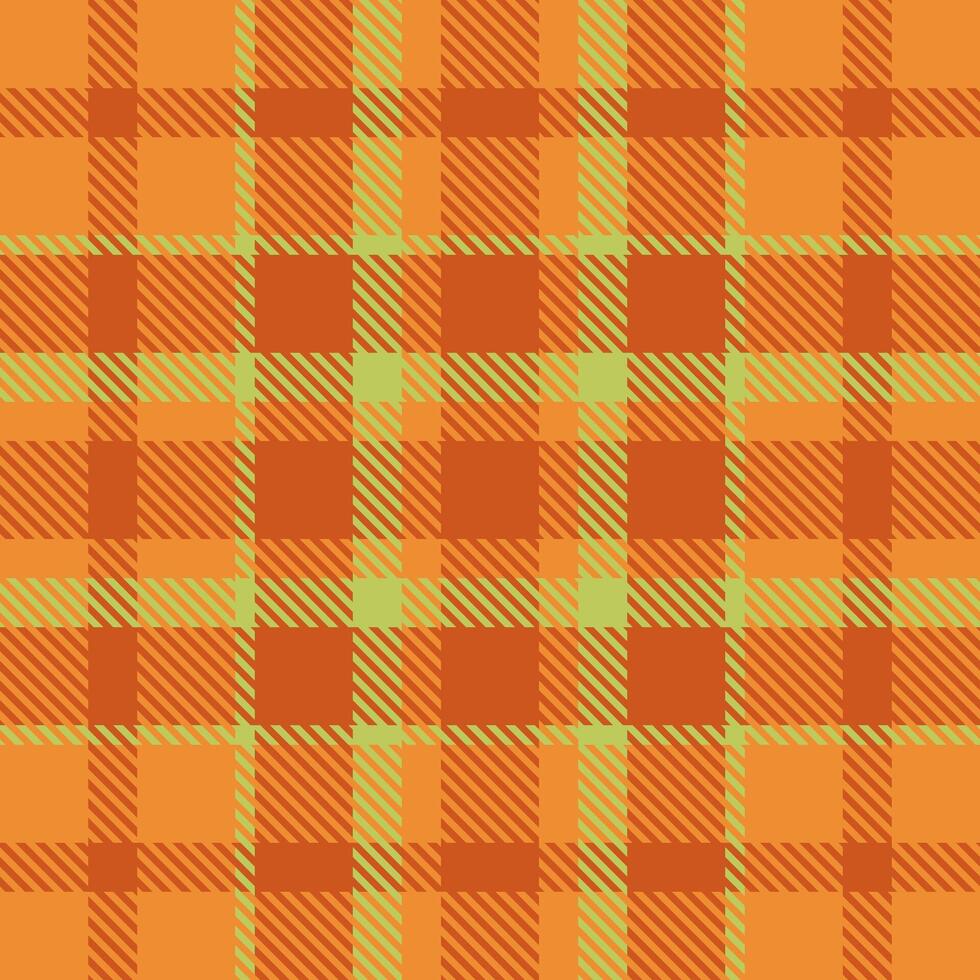 Vibrant autumnal plaid pattern in warm orange and lime green hues. Perfect for fallthemed designs, textiles, or website backgrounds. vector