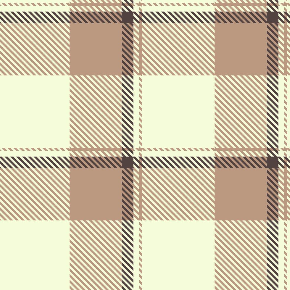 Elegant beige and brown plaid pattern. Subtle diagonal lines add texture to this versatile design, perfect for textile prints, website backgrounds, or stationery. vector