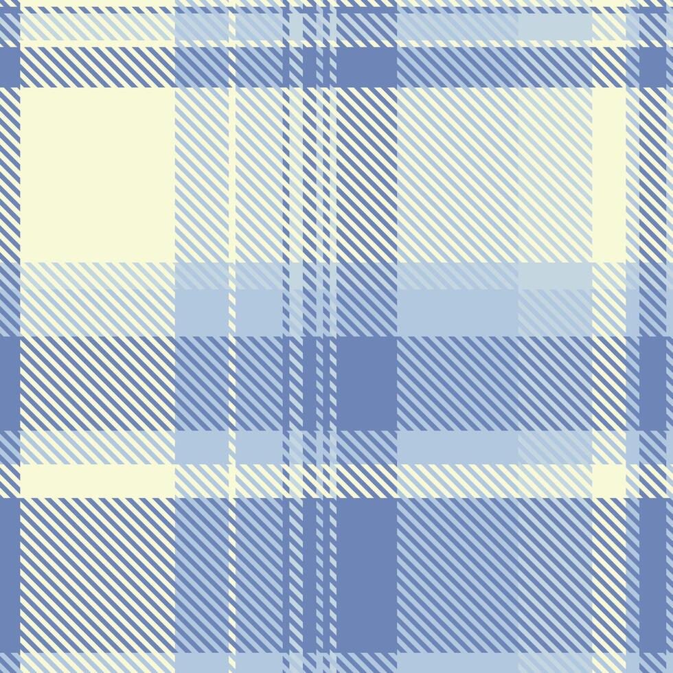 Invitation plaid check , summer tartan fabric pattern. Diverse background seamless texture textile in blue and light goldenrod yellow colors. vector