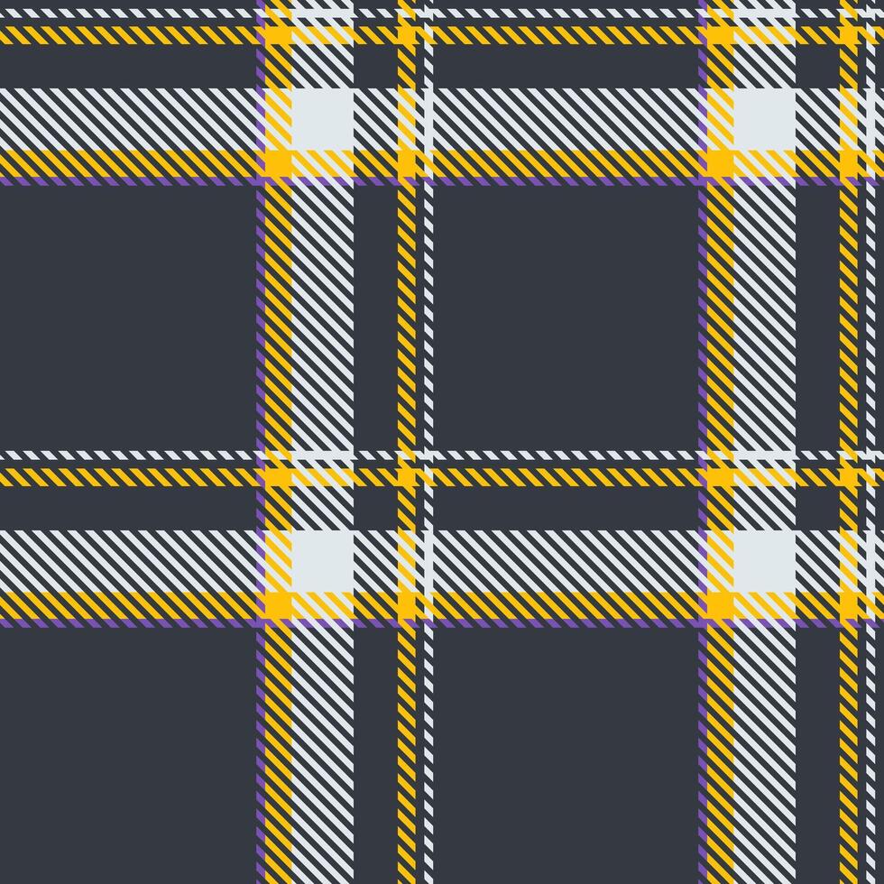 Stylish abstract gray, white, yellow, and purple plaid pattern. Perfect for textile design, fashion, or website backgrounds. vector