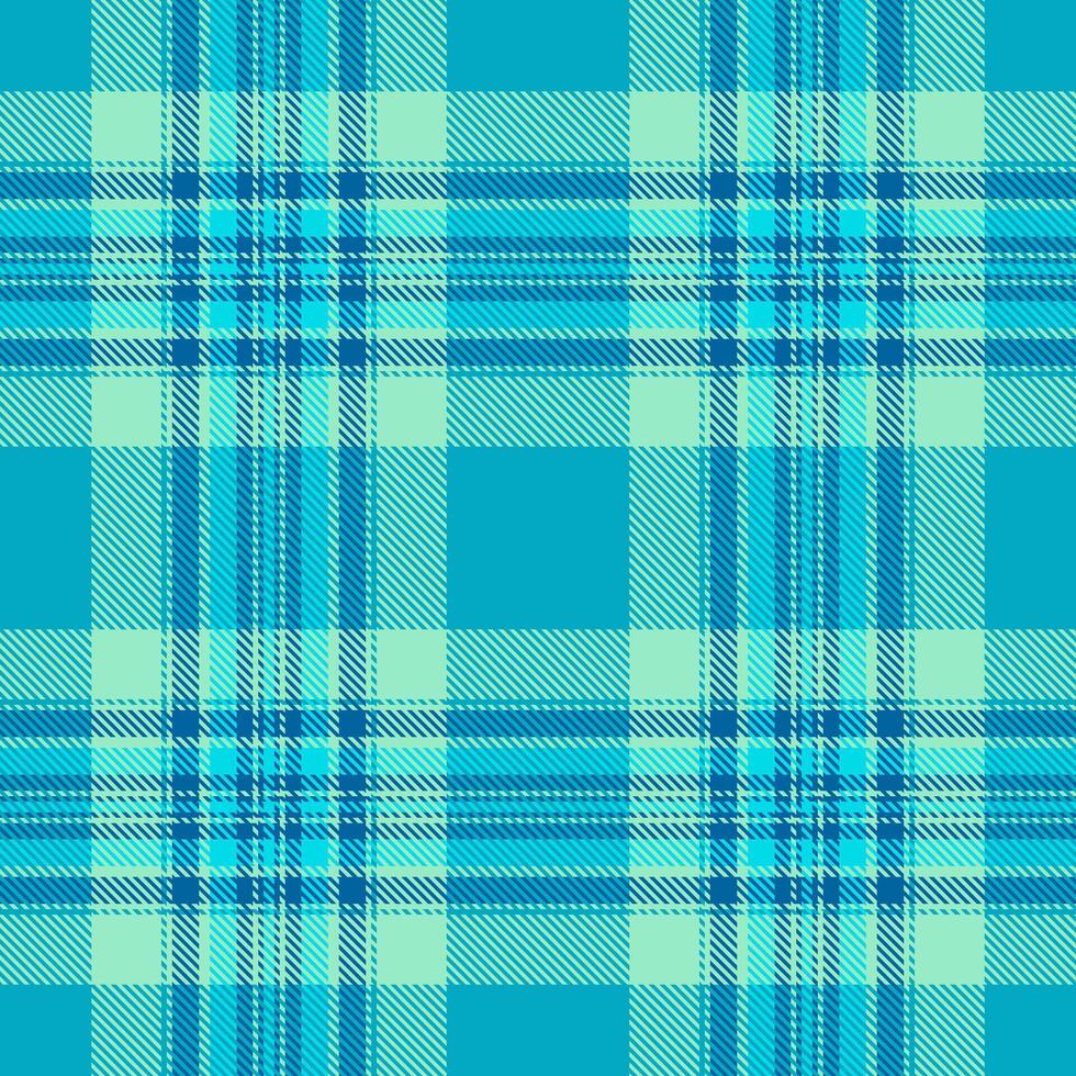 Vibrant turquoise and teal plaid pattern. Perfect for textile designs, website backgrounds, or fashionrelated projects. This refreshing, summery texture evokes feelings of calmness and coolness. vector