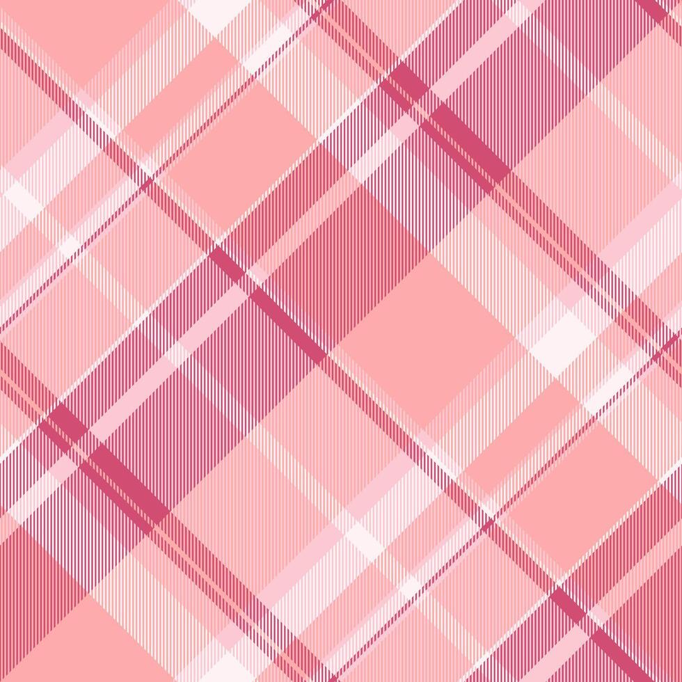 Elegant pink and white plaid pattern. Perfect for textile design, fashion, or website backgrounds. Subtle texture and soft color palette evoke feelings of warmth and femininity. vector