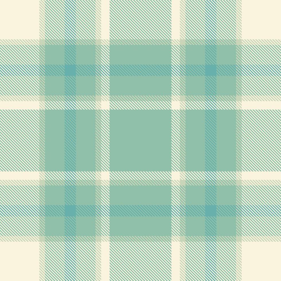 Serene teal and cream plaid pattern. Perfect for textile designs, website backgrounds, or crafting projects. This calming, minimalist design evokes feelings of tranquility and sophistication. vector