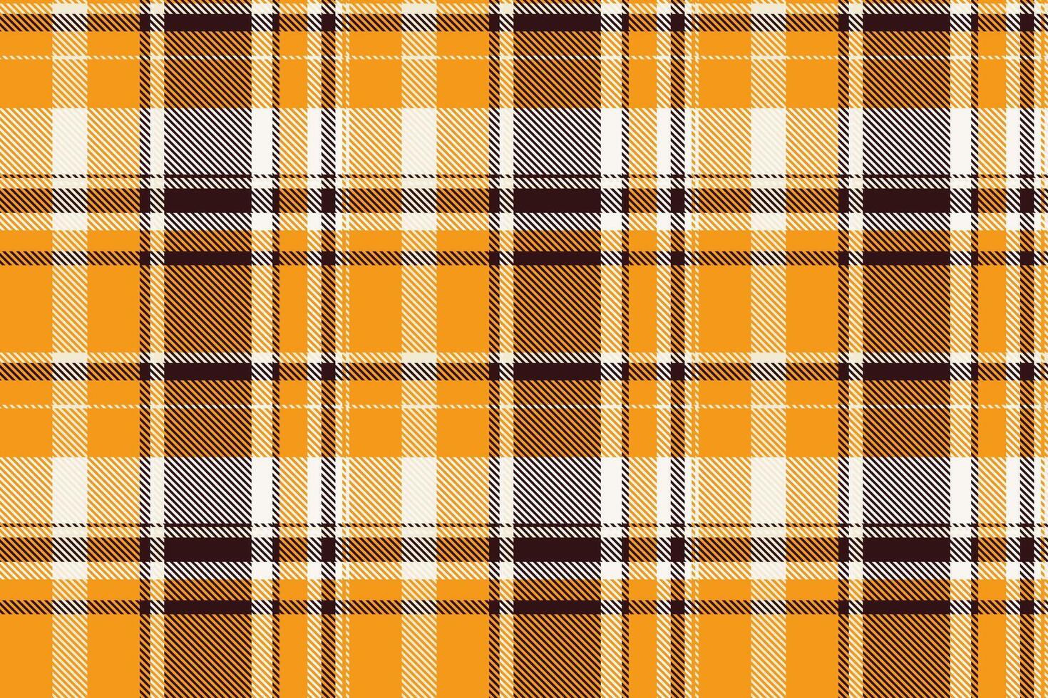 Top pattern texture check, fancy textile tartan background. Sample plaid seamless fabric in orange and dark colors. vector