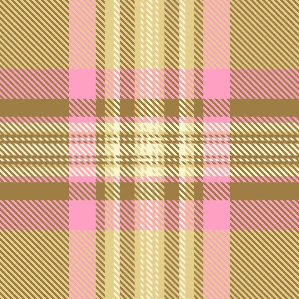 Birthday card tartan plaid textile, checked fabric pattern texture. Book check seamless background in amber and yellow colors. vector