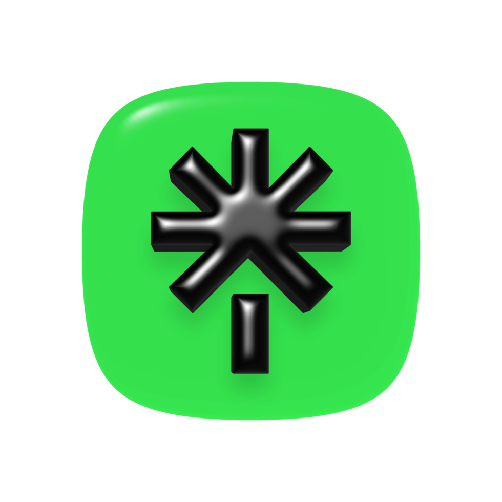Linktree app icon on transparent background png