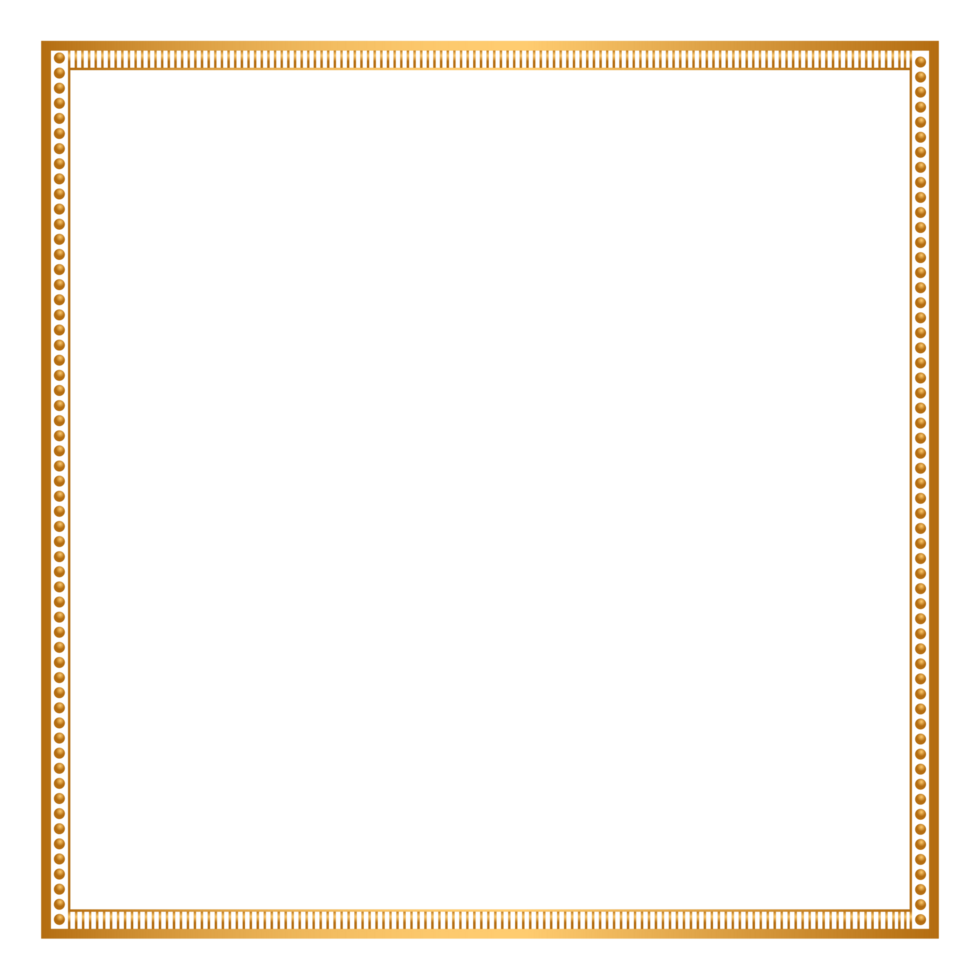 Luxury golden rectangle corner certificate border pattern line photo frame islamic wedding invitation background png