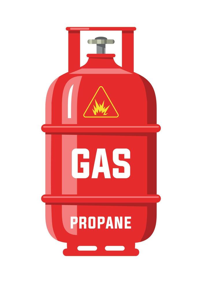 red propane gas cylinder icon vector