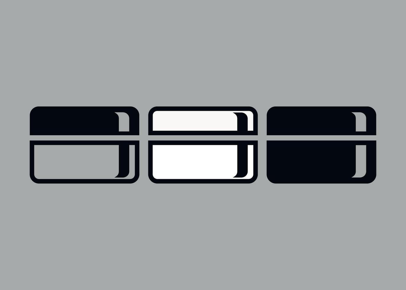 black and white icon of a set of cream jars on a white background vector