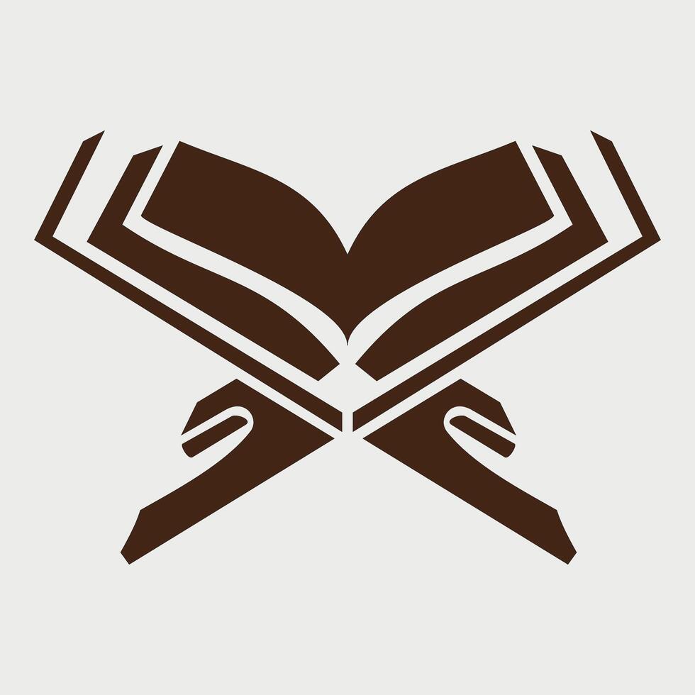 torah and quran reading stand icon on white background vector