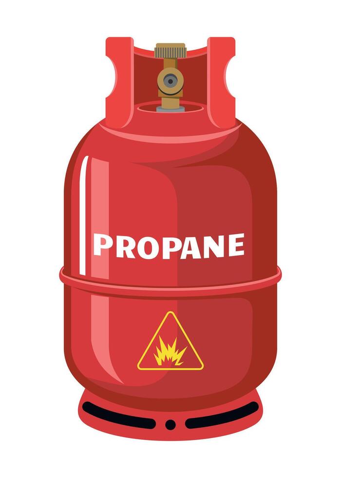 red gas cylinder icon isolated vector