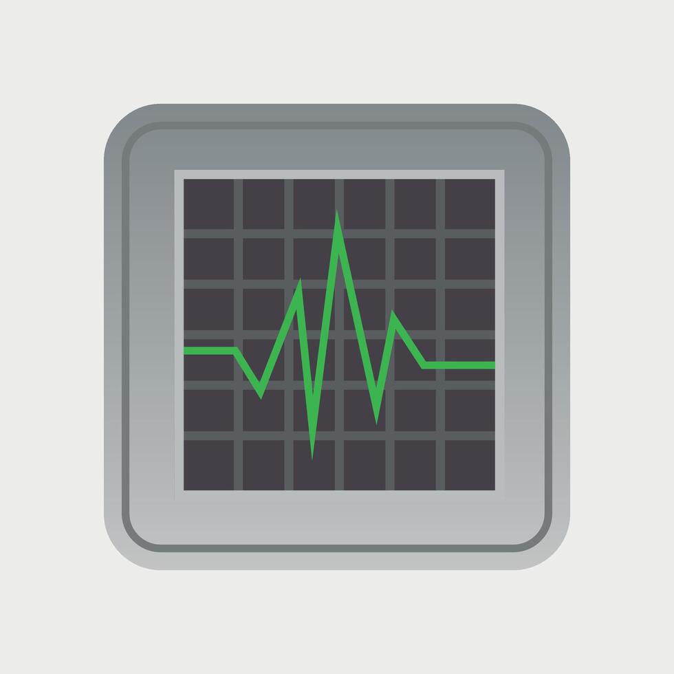colored cardiogram icon on white background vector
