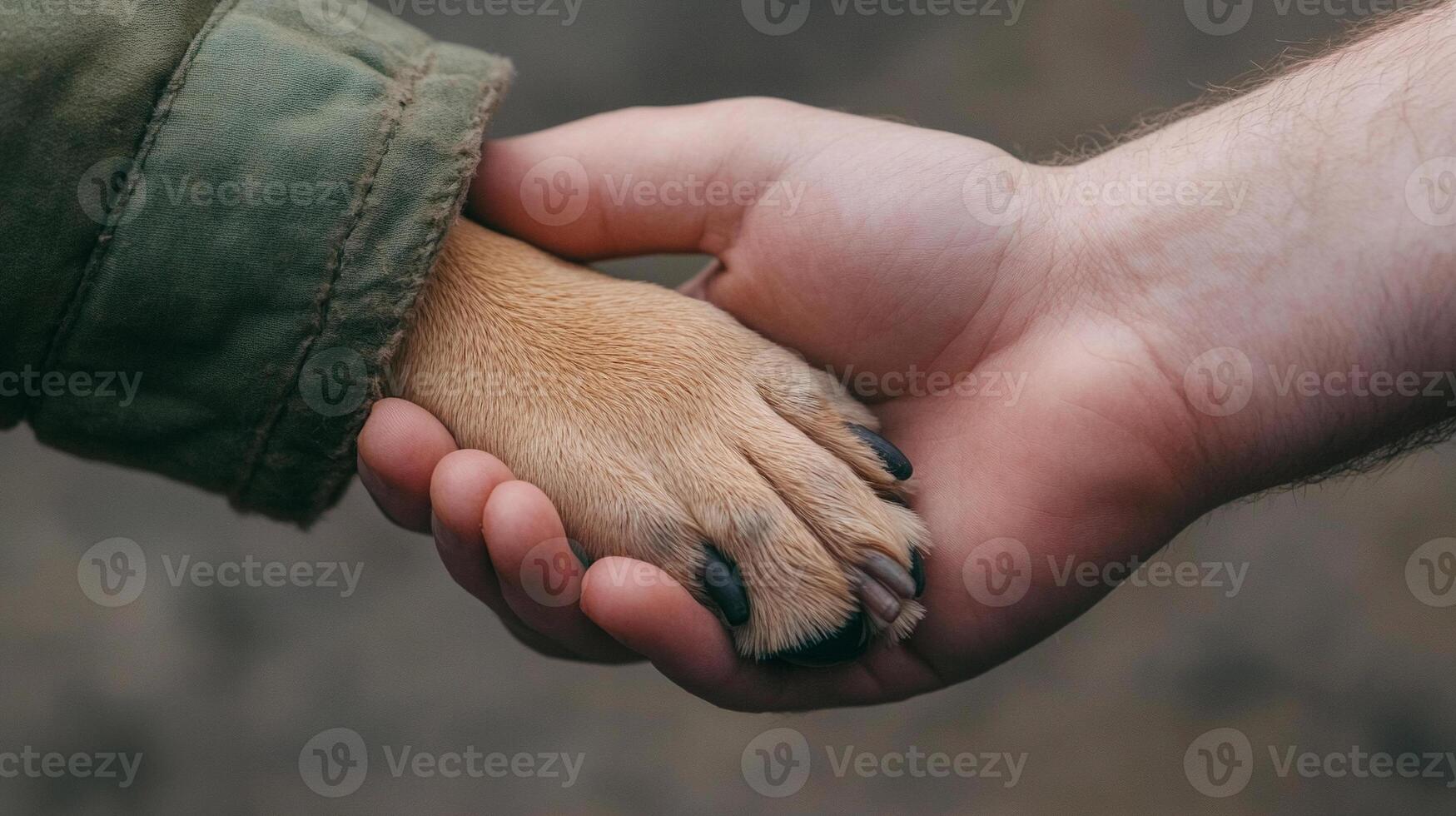 A person holding a dog's paw photo