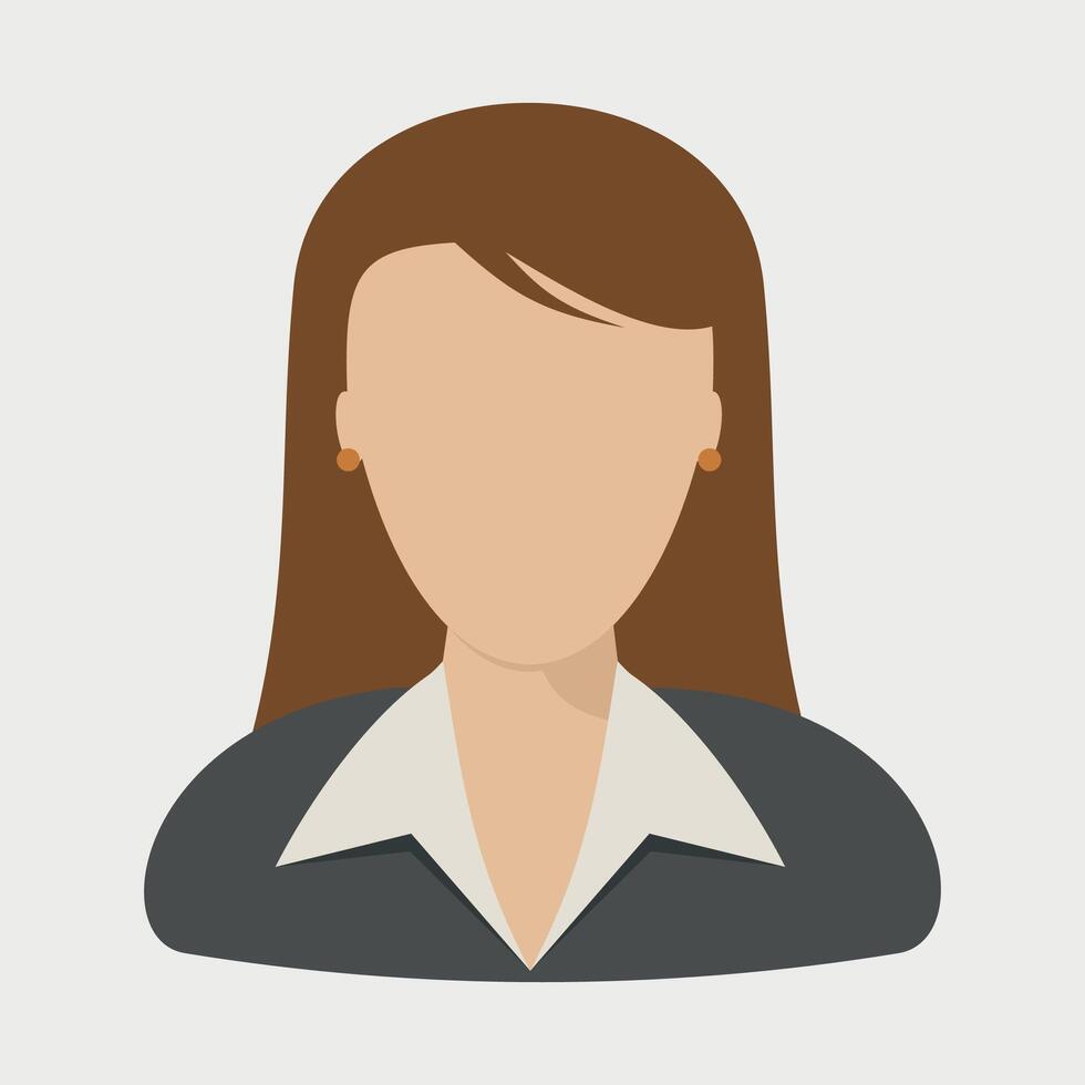 colored icon of woman bust on white background vector
