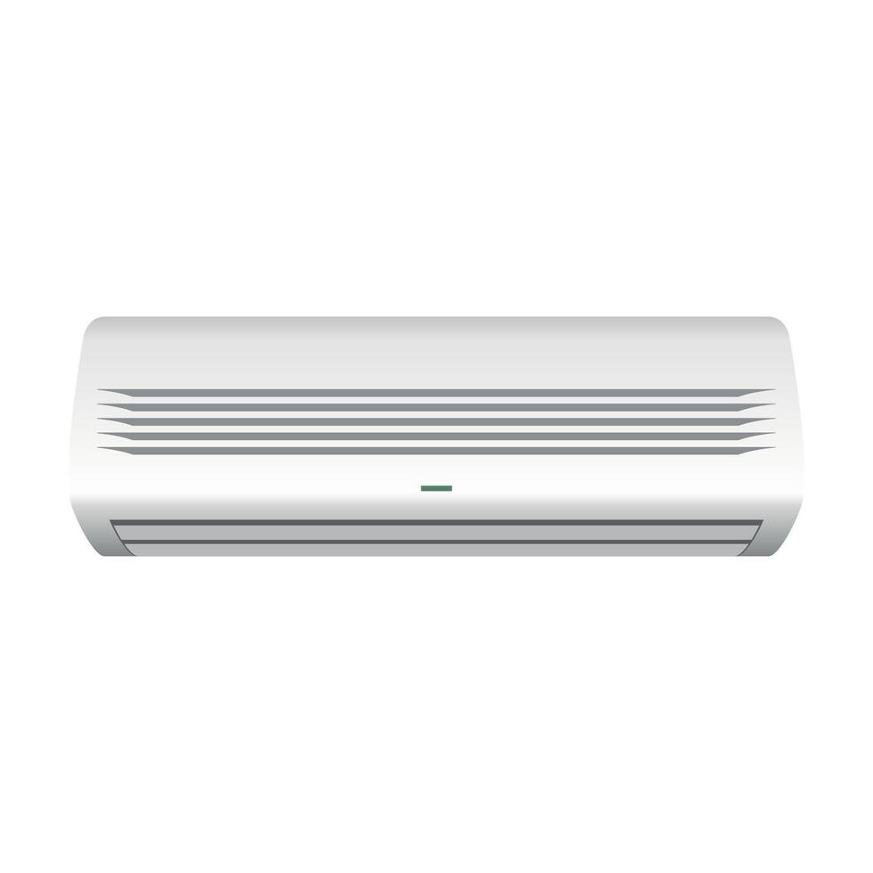 white air conditioner on white background vector