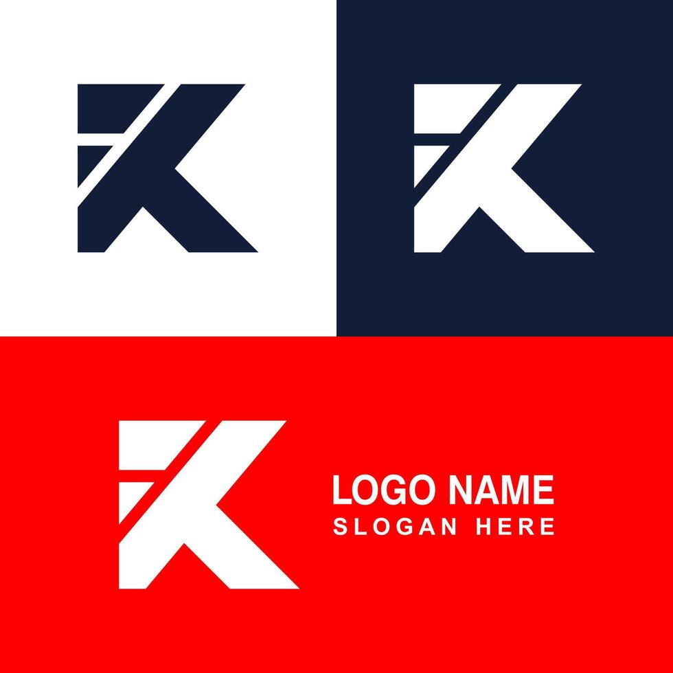 K logo template, Creative letter and Modern. vector