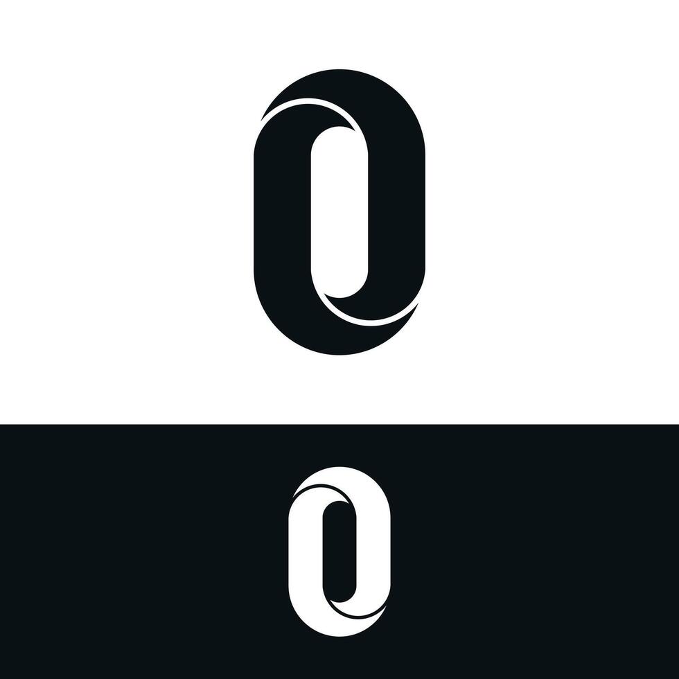 Abstract number 0 logo design vector