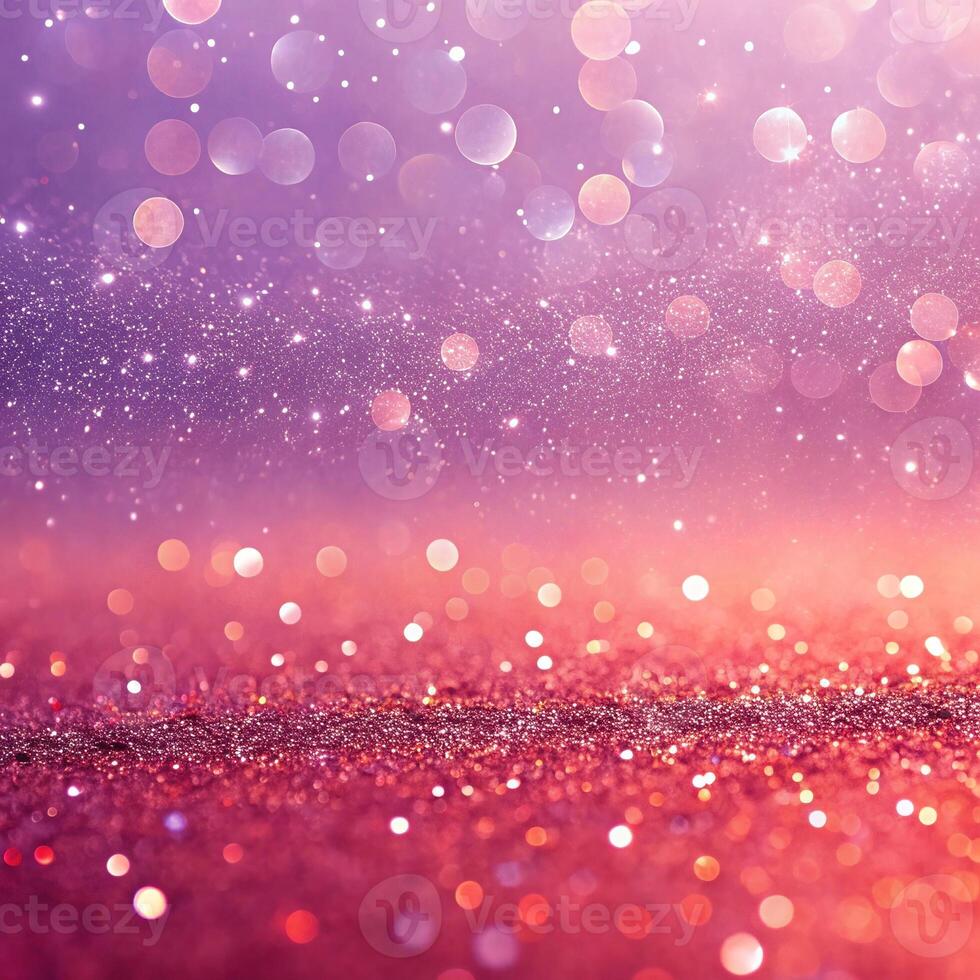 Rose gold pink purpuric glitter background with a sparkling texture, perfect for Christmas, Valentine's cards, and wedding invitations. photo