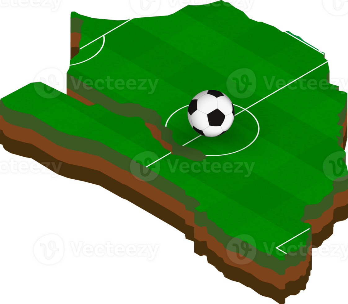 Isometric map of Senegal with football field. png