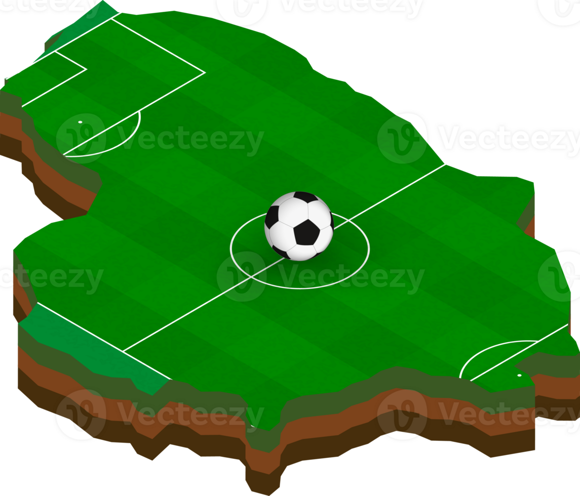 Isometric map of Lithuania with football field. png