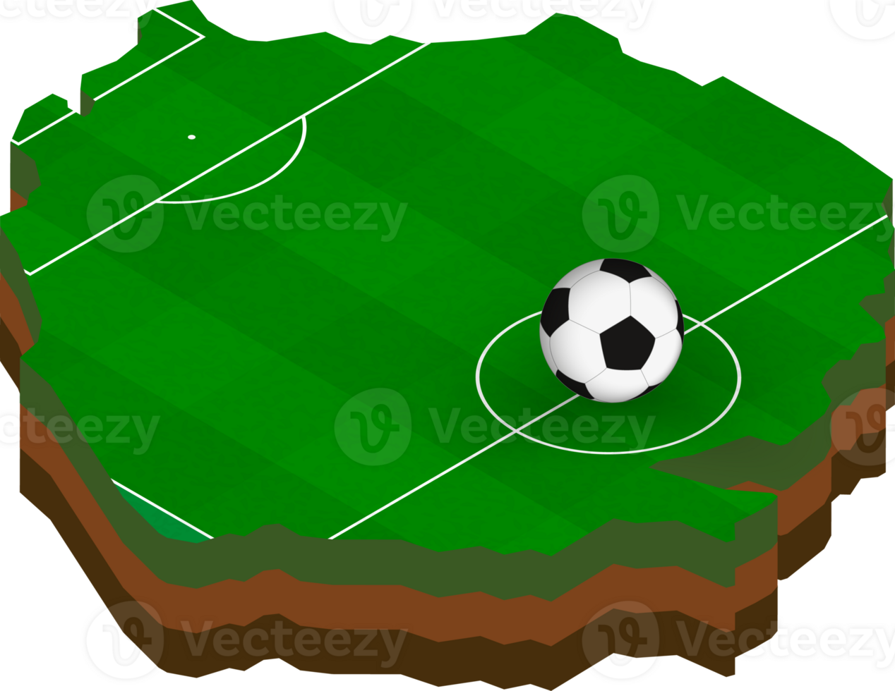 Isometric map of Sierra Leone with football field. png