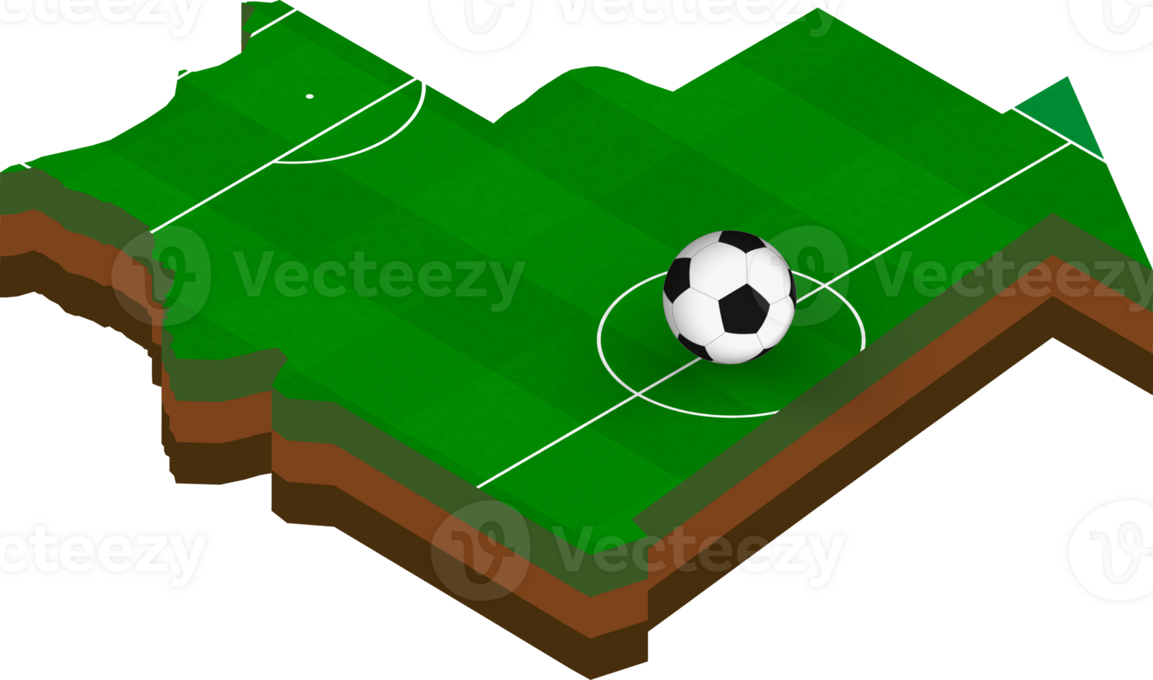 Isometric map of Mauritania with football field. png